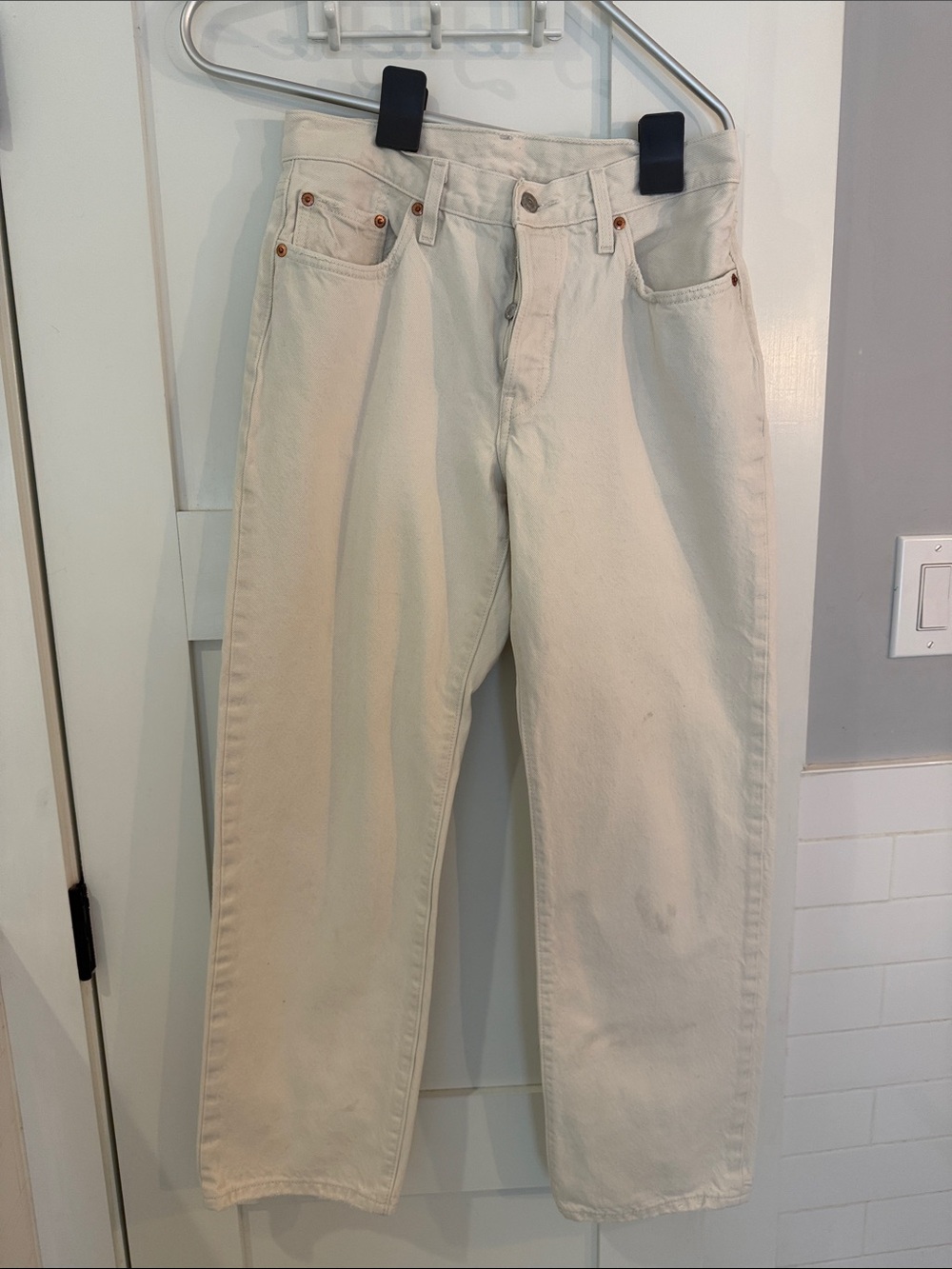 Levi's Women's Cream Boyfriend Jeans